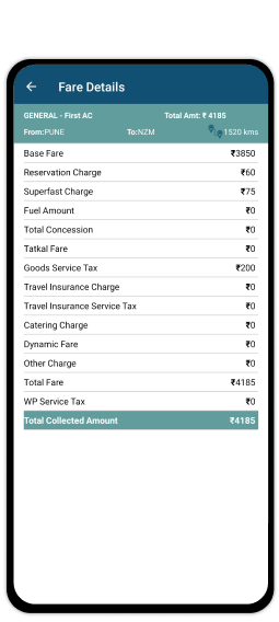 Railway Fare Enquiry