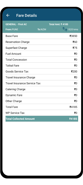 Railway Fare Enquiry