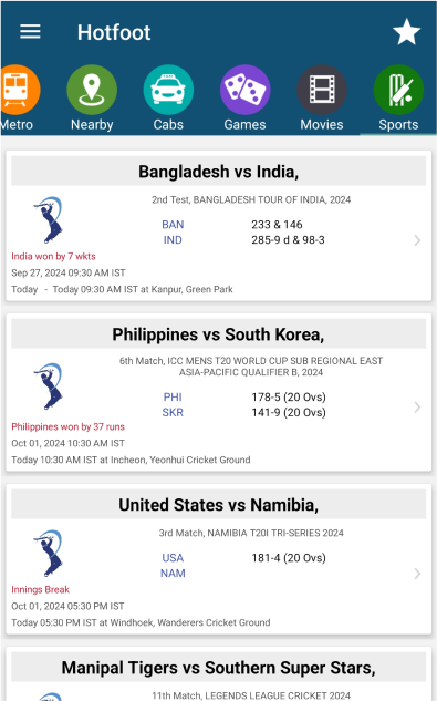 Cricket Scores, Live Updates and News